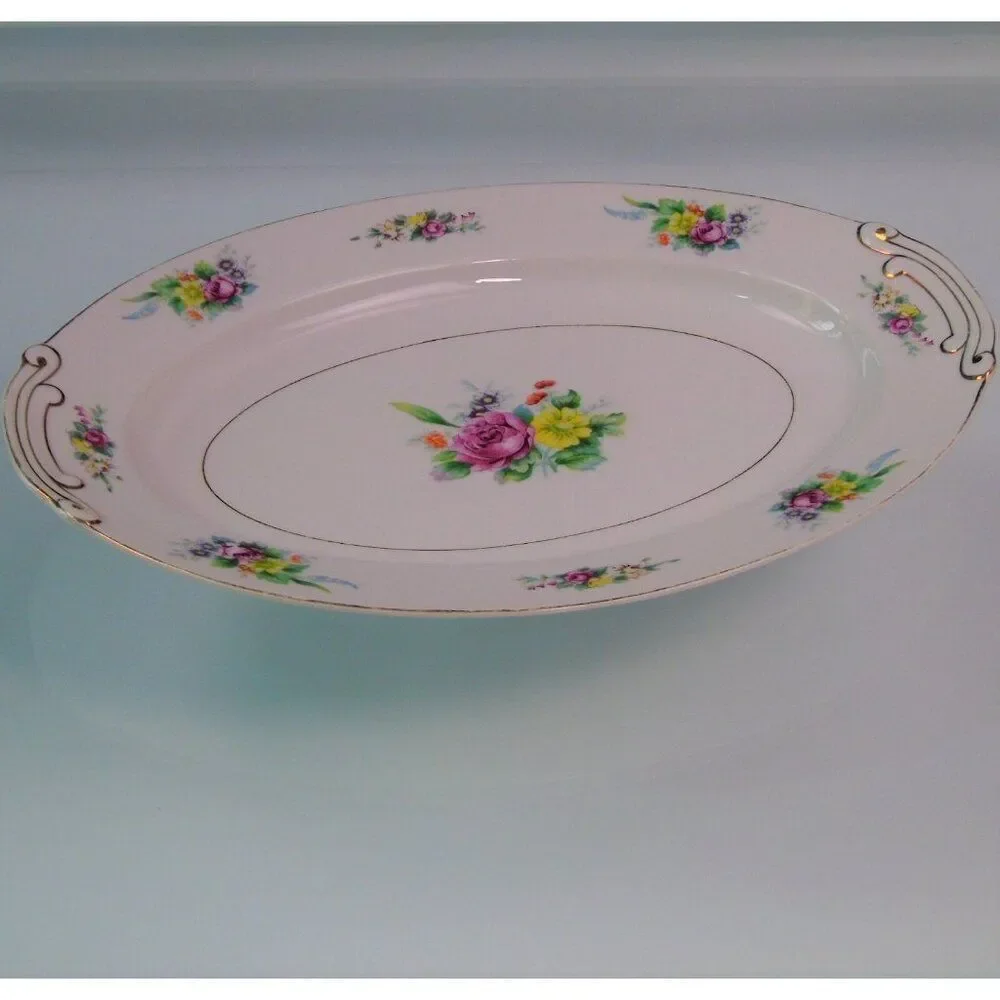 Occupied Japan Serving Platter Vintage Sone China WWII Japan Serving